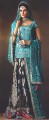 BW7857 Blue Topaz & Black Gharara