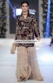 SC6662 Dark Bulgarian Rose Khaki Velvet Crinkle Chiffon Gharara