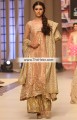 SC6947 Atomic Tangerine Old Gold Pale Gold Banarasi Crinkle Chiffon Banarasi Jamawar Sharara