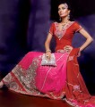 BW6792 Fire Engine Red & French Rose Lehenga