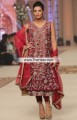 PW6057 Burgundy Cardinal Crinkle Chiffon Banarasi Jamawar Crepe Silk Party Dress
