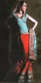 BW8292 Capri Sea Green & Red Lehenga