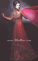  AK6677 Red Upsdell Crinkle Chiffon Anarkali Style