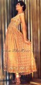 AK7933 Antique Gold Chiffon Anarkali Style