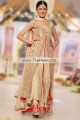BW7500 Burlywood Medium Champagne Crinkle Chiffon Jamawar Sharara