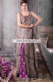 BW6764 Isabelline Dark Magenta Ash Gray Raw Silk Crinkle Chiffon Lehenga