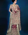 BW6404 Dark Scarlet Crinkle Chiffon Lehenga