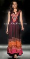 AK7494 Tyrian Purple Crinkle Chiffon Anarkali Style