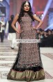 BW6997 Persian Plum Black Crinkle Chiffon Lehenga