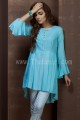 MSW957 Sky Blue Khaddi Chiffon 3 Piece Stitched Suit