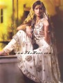 AK7863 Off White Crinkle Chiffon Anarkali Style