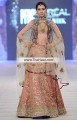 BW6181 Coral and Ecru Crinkle Chiffon and Banarasi Jamawar  Lehenga