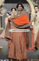 BW7351 Fawn Orange Velvet Raw Silk Lehenga