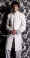 SW492 Off White Jamawar Sherwani