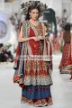 BW5501 Rufous Rosewood Crinkle Chiffon & Banarasi Jamawar Sharara