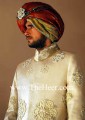 SW508 Off White Polyster Cotton Sherwani