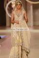 BW7656 Off White Peach Yellow Crinkle Chiffon Sharara