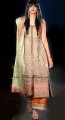 EW6424 Beaver, Light Salmon And Asparagus Crinkle Chiffon Long Shirt  