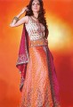 BW170 Off White & Burnt Orange Lehenga