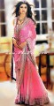 BW6435 Cerise Pink & Light Amaranth Pink Crinkle Chiffon Lehenga