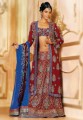 BW86 Maroon & Royal Blue Lehenga