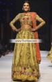 BW6540 Golden Orange Raw Silk Tissue Fancy Net Banarasi Crinkle Chiffon Lehenga