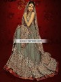 BW7470 Camouflage green Crinkle Chiffon Lehenga