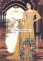 BW6873 Indian Yellow Army Green Crinkle Chiffon Banarasi Jamawar Lehenga