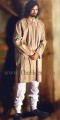 KT748 Camel Raw Silk Kurta