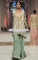 SC6958 Silver Light Anti Flash White Black Metallic Gold Crinkle Chiffon Banarasi Jamawar Sharara