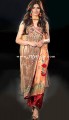 PW6464 Chamoisee,Coral and Medium Taupe Velvet And Jamawar Shalwar Kameez