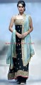 PW7452 Black  Crinkle Chiffon  Party Wear