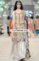BW6091 White Smoke White Eggplant Crinkle Chiffon Banarasi Jamawar Sharara