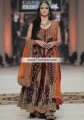 BW6992 Old Mauve Maroon Cinnamon Crinkle Chiffon Banarasi Jamawar Lehenga