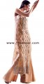 PW6864 Light Apricot Crinkle Chiffon Long Kameez