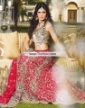 BW6713 Apricot Cardinal Raw Silk Crinkle Chiffon Lehenga