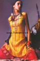 CW313 Gold Raw Silk Causal Wear