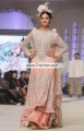 AK6979 Vivid Tangerine Light Vivid Tangerine Crinkle Chiffon Raw Silk Anarkali Sharara