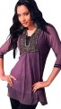 T7483 Purple Color  Kurti