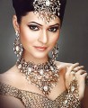 JW173 Golden Gemstones Necklace Party Jewellery