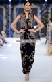 PW6656 Black Vanilla Velvet Raw Silk Crinkle Chiffon Party Dress