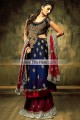 BW5490 Duke Blue Rosewood Crinkle Chiffon Sharara