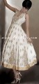 AK6829 Offwhite Crinkle Chiffon Anarkali Style