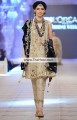 PW6188 Dark Champagne Black Crinkle Chiffon Banarasi Jamawar Velvet Party Dress