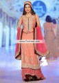 BW7355 Orange Pink Coral Pink Crinkle Chiffon Banarasi Jamawar Gharara