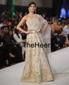 BW6670 Eggshell Raw Silk Crinkle Chiffon Lehenga