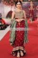 EW7645 Carmine Rosewood Eton Blue Crinkle Chiffon Banarasi Jamawar Two Toned Silk Evening Dress
