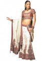 BW50A Off White & Maroon Lehenga