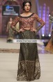 BW6116 Falu Red Black Crinkle Chiffon Banarasi Jamawar Lehenga