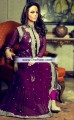 MX6822 Palatinate Purple Dark Red Violet Pale Silver Crinkle Chiffon Crepe Silk Maxi 